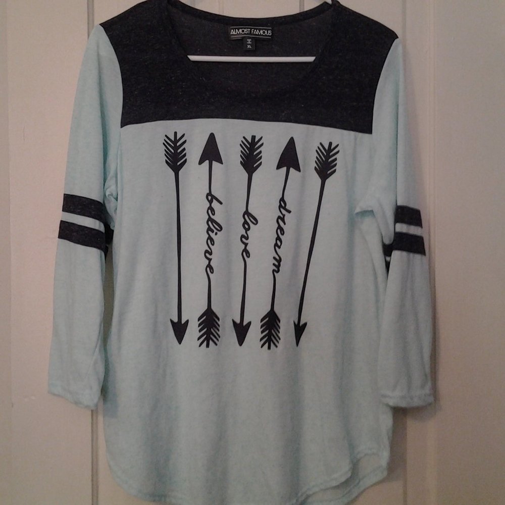 Almost Famous Baseball Tee ... Size XL ... EUC!